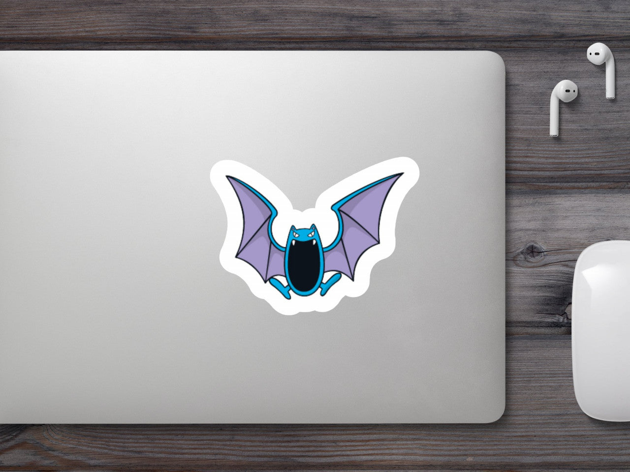 Set 4 bucati, Sticker decorativ, Pokemon Golbat, Rezistent la apa, NO7587, 10 cm, Multicolor