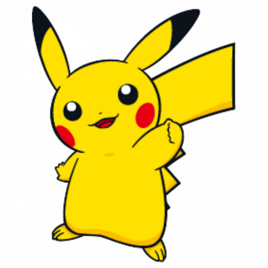 Set 4 bucati, Sticker decorativ, Pokemon Pikachu cu coada, Rezistent la apa, NO7650, 10 cm, Multicolor