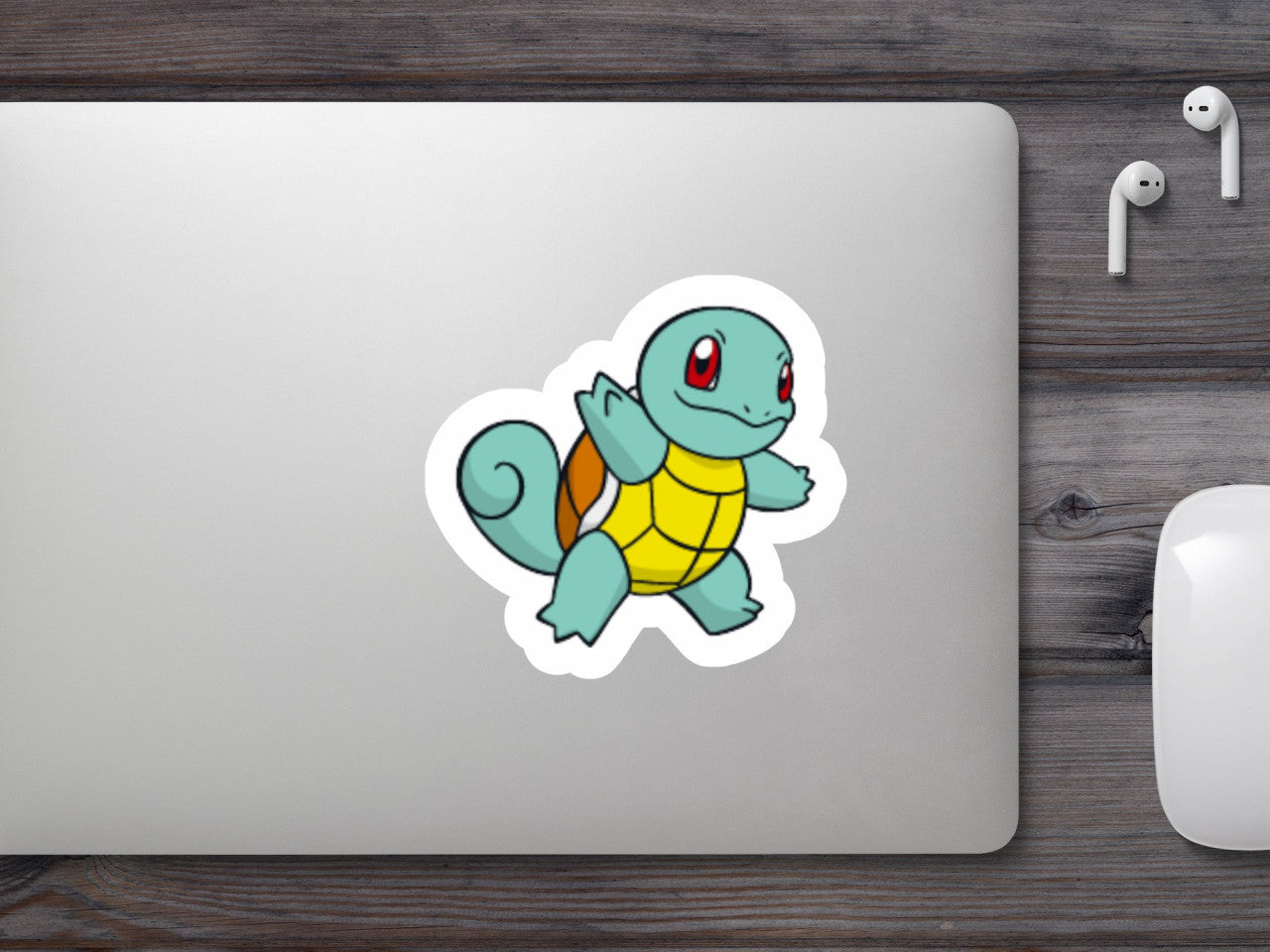 Set 4 bucati, Sticker decorativ, Pokemon Squirtle copil, Rezistent la apa, NO7679, 10 cm, Multicolor
