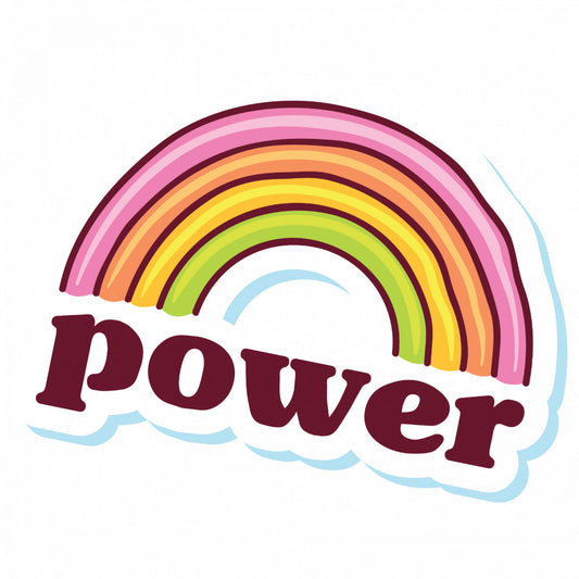 Set 4 bucati, Sticker decorativ, Power, Rezistent la apa, NO7707, 10 cm, Multicolor