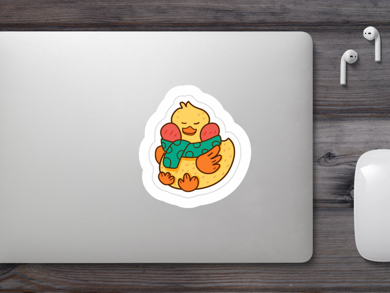 Set 4 bucati, Sticker decorativ, Ratusca cocheta, Rezistent la apa, NO7760, 10 cm, Multicolor