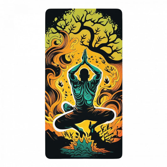 Set 4 bucati, Sticker decorativ, Saltea de yoga, Rezistent la apa, NO7880, 10 cm, Multicolor