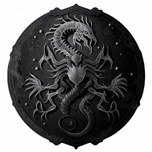 Set 4 bucati, Sticker decorativ, Semn zodiacal pentru zodia Scorpion, Rezistent la apa, NO8399, 10 cm, Multicolor