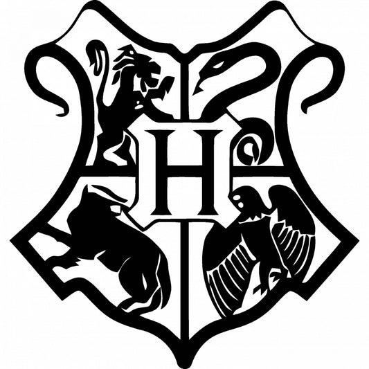 Set 4 bucati, Sticker decorativ, Sigiliu clase Harry Potter, Rezistent la apa, NO7577, 10 cm, Multicolor
