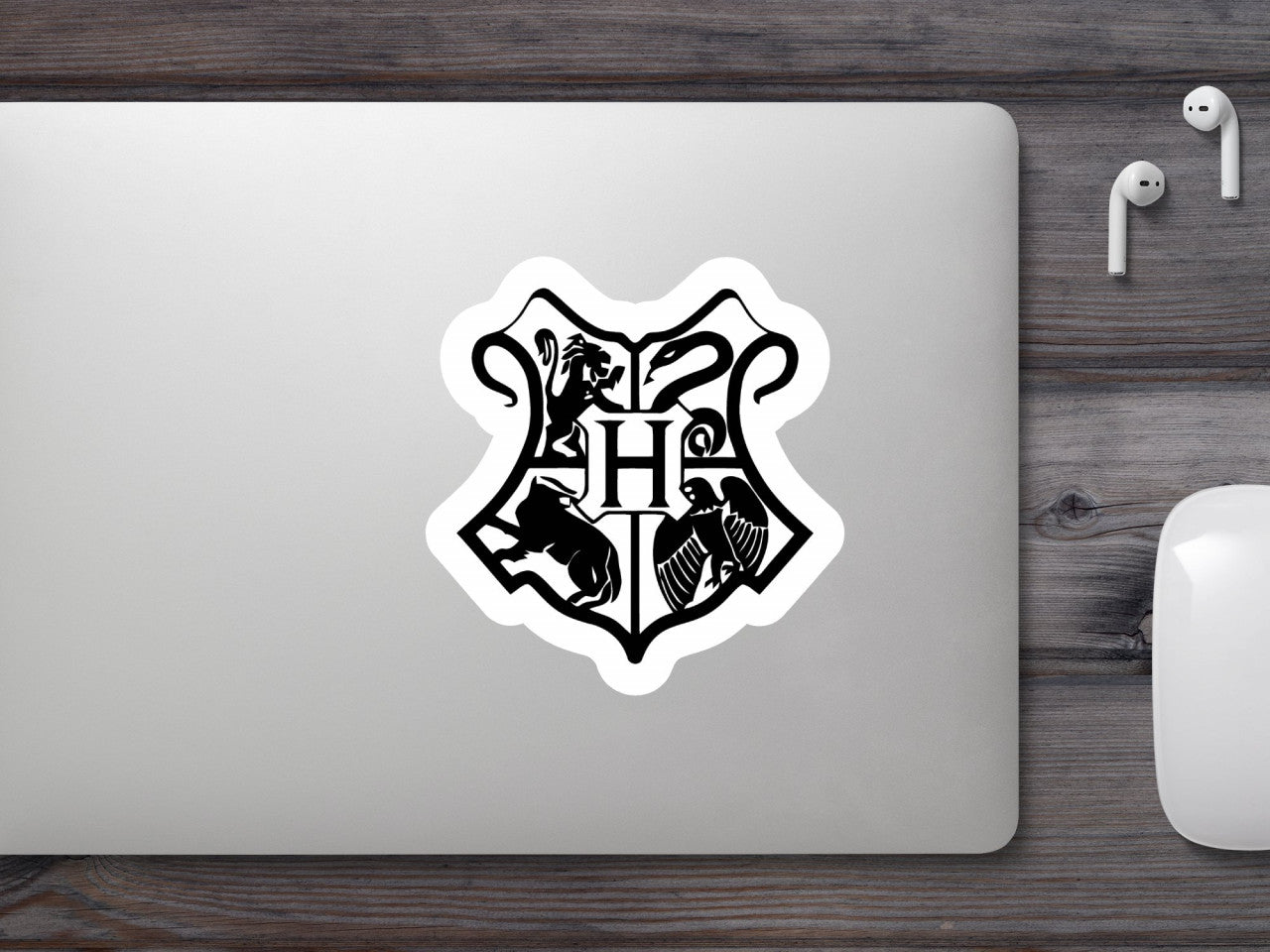 Set 4 bucati, Sticker decorativ, Sigiliu clase Harry Potter, Rezistent la apa, NO7577, 10 cm, Multicolor
