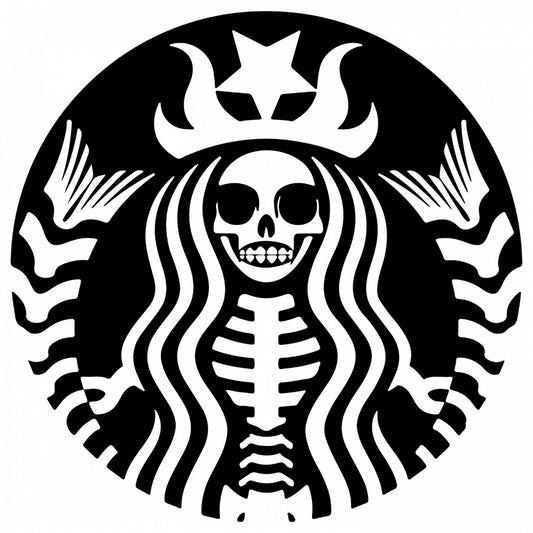 Set 4 bucati, Sticker decorativ, Starbucks Halloween Coffee, Rezistent la apa, NO8369, 10 cm, Multicolor
