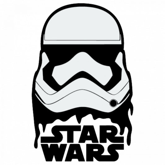 Set 4 bucati, Sticker decorativ, Starwars Stormtrooper casca, Rezistent la apa, NO7889, 10 cm, Multicolor