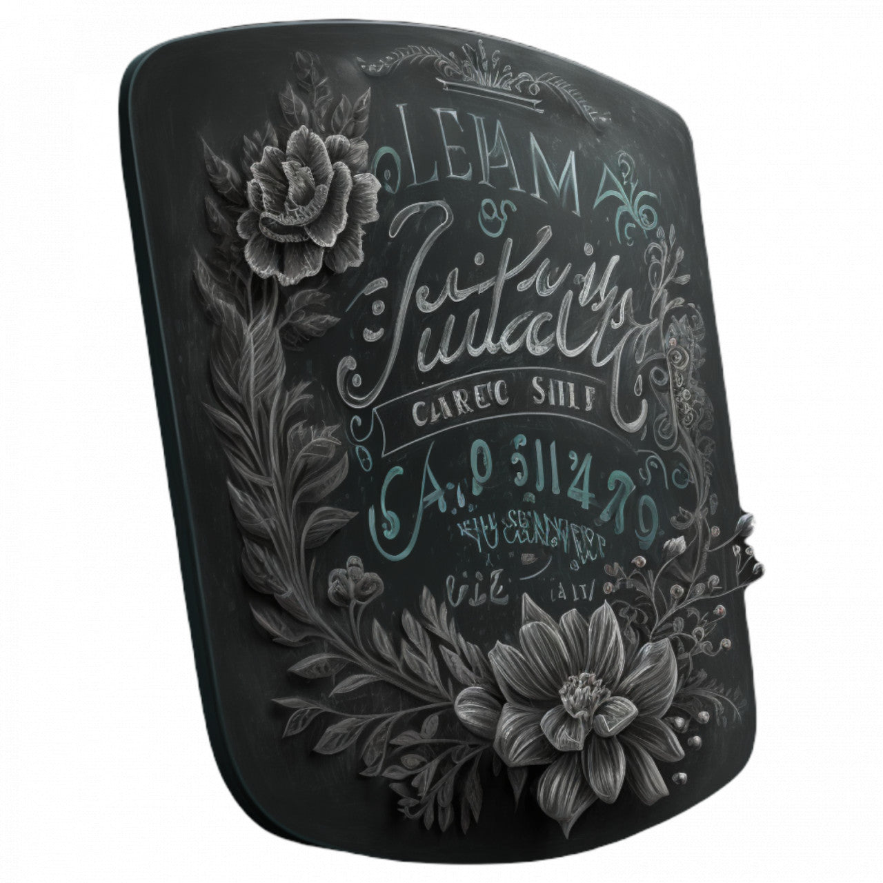 Set 4 bucati, Sticker decorativ, Tabla de scris cu creta, Rezistent la apa, NO7693, 10 cm, Multicolor