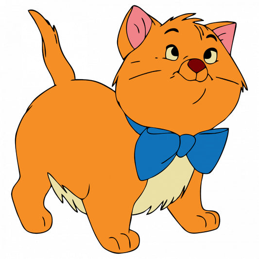 Set 4 bucati, Sticker decorativ, The Aristocats Toulouse, Rezistent la apa, NO8476, 10 cm, Multicolor