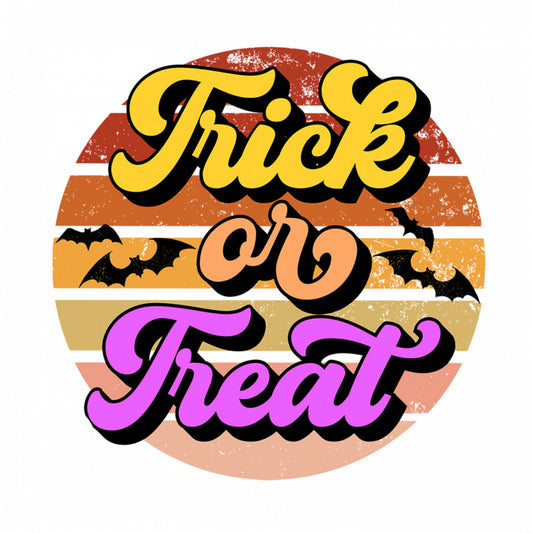 Set 4 bucati, Sticker decorativ, Trick Or Treat colorat, Rezistent la apa, NO8299, 10 cm, Multicolor