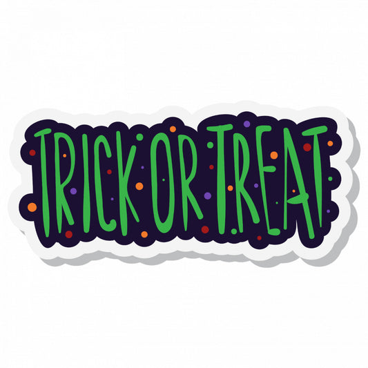 Set 4 bucati, Sticker decorativ, Trick or Treat de halloween, Rezistent la apa, NO8531, 10 cm, Multicolor