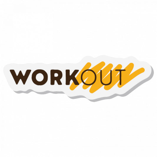 Set 4 bucati, Sticker decorativ, Workout, Rezistent la apa, NO7799, 10 cm, Multicolor