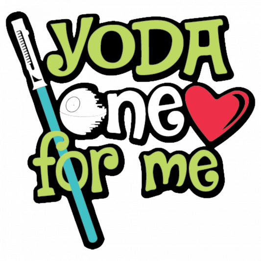 Set 4 bucati, Sticker decorativ, Yoda one for me, Rezistent la apa, NO8393, 10 cm, Multicolor