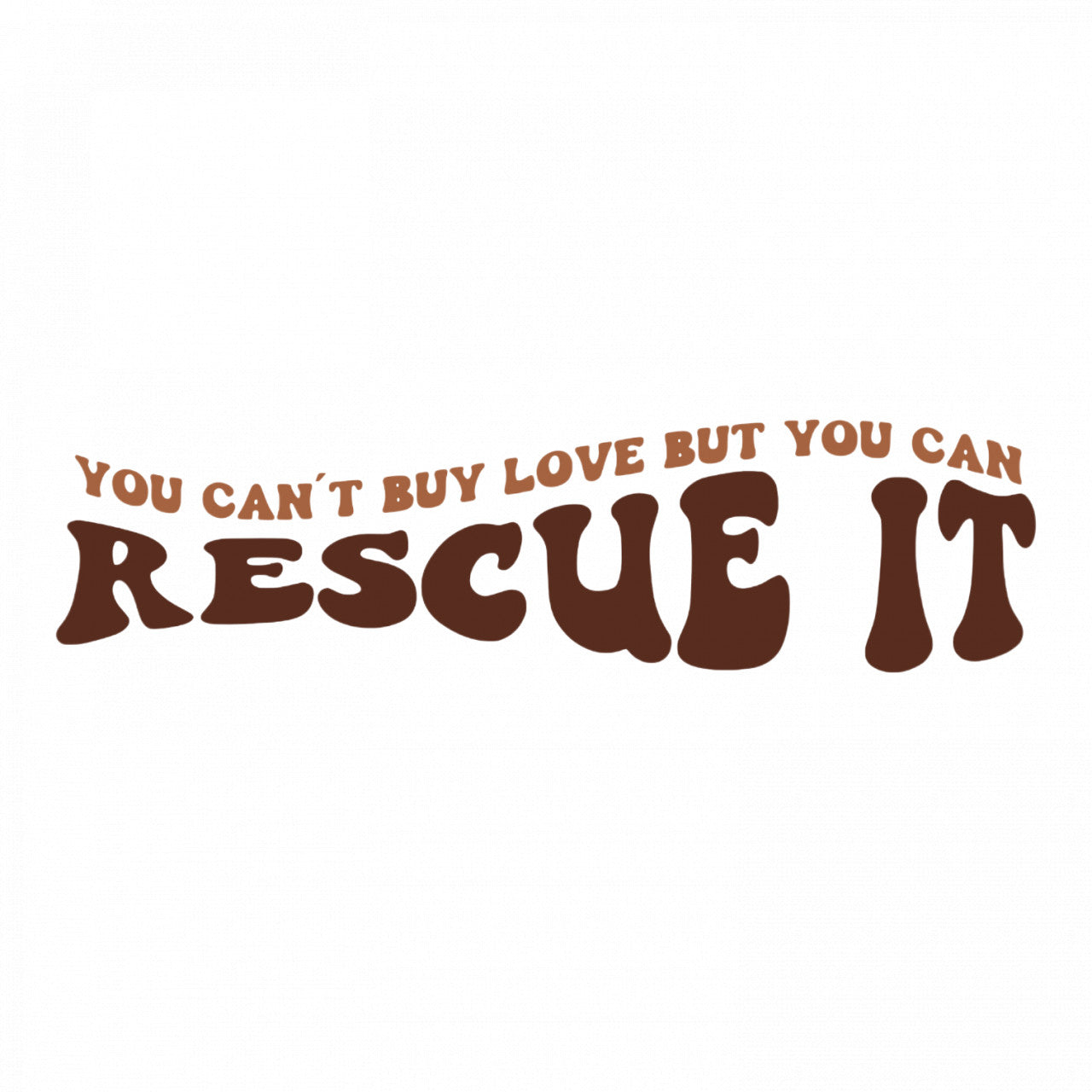 Set 4 bucati, Sticker decorativ, You cant buy love but you can rescue it, Rezistent la apa, NO8404, 10 cm, Multicolor