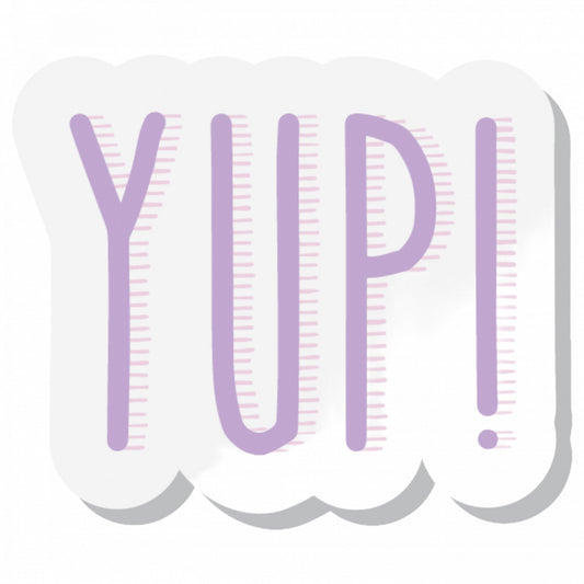 Set 4 bucati, Sticker decorativ, Yup!, Rezistent la apa, NO8754, 10 cm, Multicolor