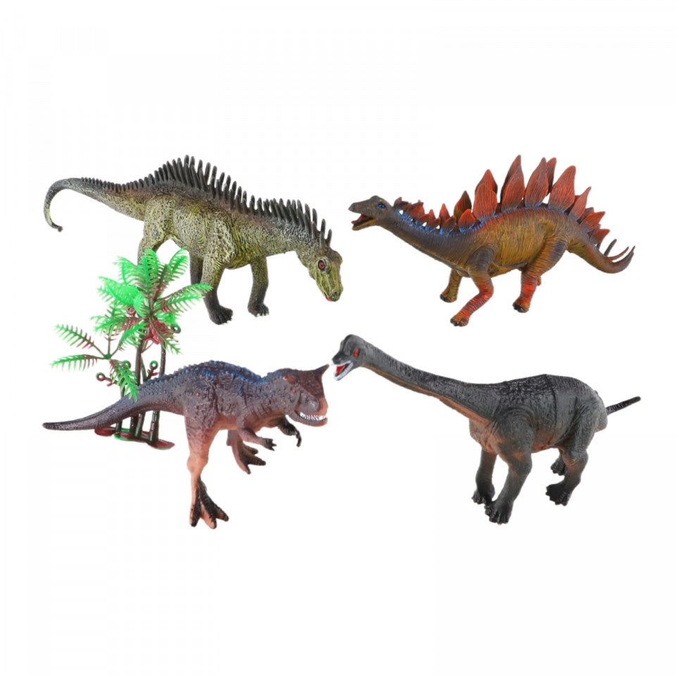 Set 4 figurine, Dinozauri, 19 - 23 cm, Multicolor