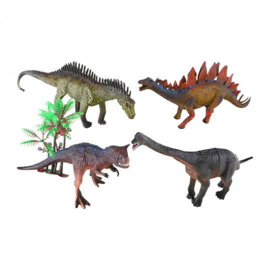 Set 4 figurine, Dinozauri, 19 - 23 cm, Multicolor