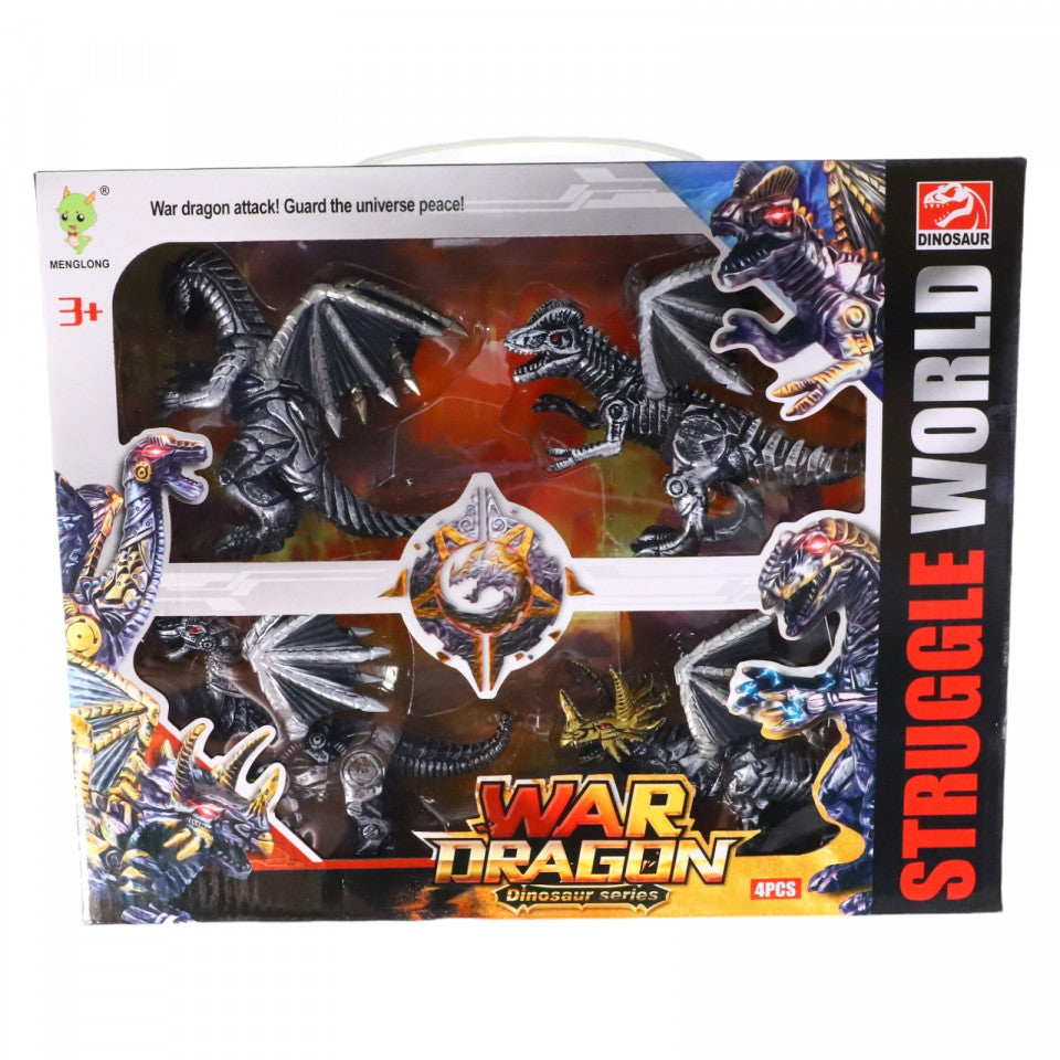 Set 4 Figurine, Razboiul Draganilor, 15 cm, Multicolor