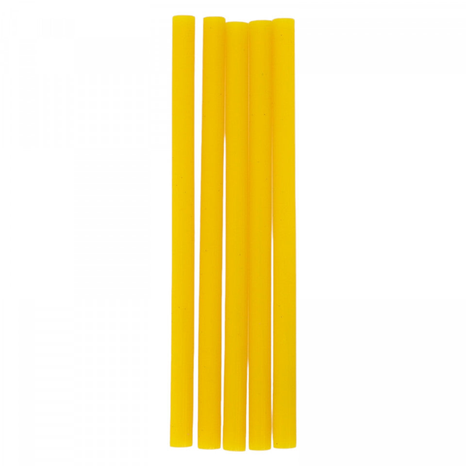 Set 5 bucati, Baton de silicon, rezerve pentru pistolul de lipit, NO020, 1 x 19 cm, Galben