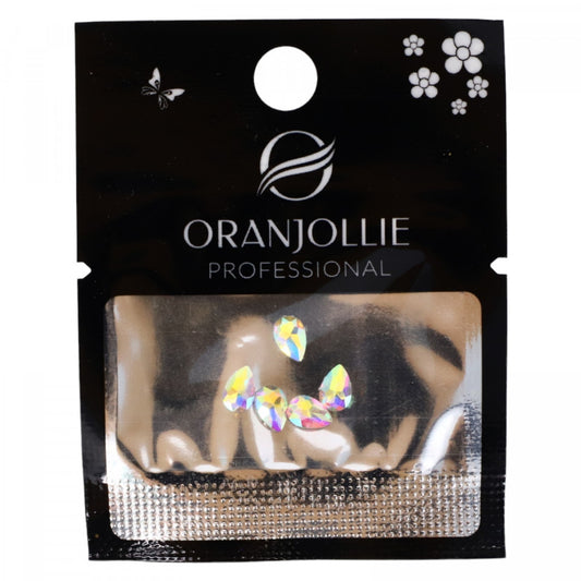 Set 5 bucati, Cristale pentru unghii, NO09, 0.4 x 0.6 cm, Multicolor