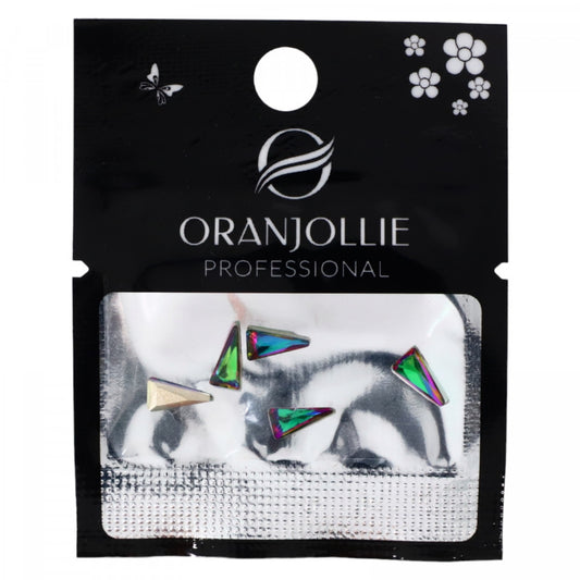 Set 5 bucati, Cristale pentru unghii, NO23, 0.4 x 0.8 cm, Multicolor