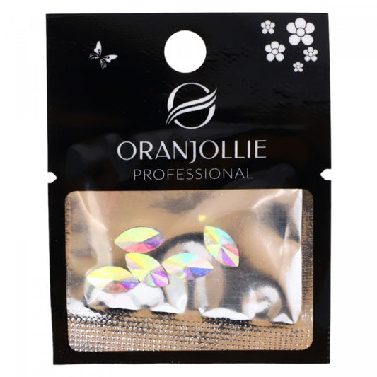Set 5 bucati, Cristale pentru unghii, NO37, 0.5 x 1 cm, Multicolor
