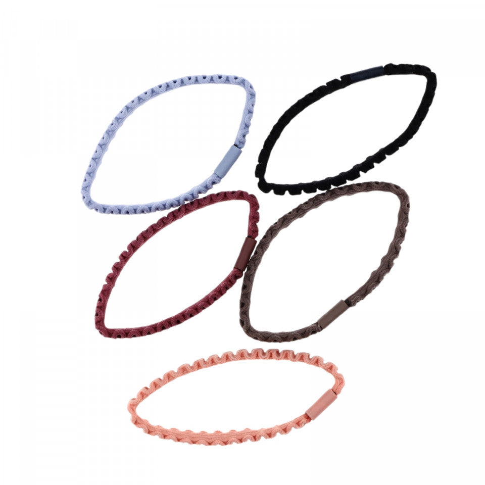 Set 5 bucati, Elastice de par, 5 cm, Multicolor