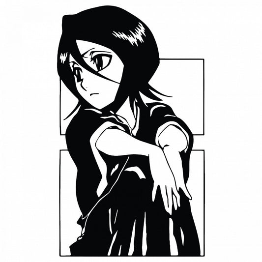 Set 5 bucati, Sticker decorativ, Anime Bleach Rukia Kuchiki, Rezistent la apa, NO7963, 6 cm, Multicolor