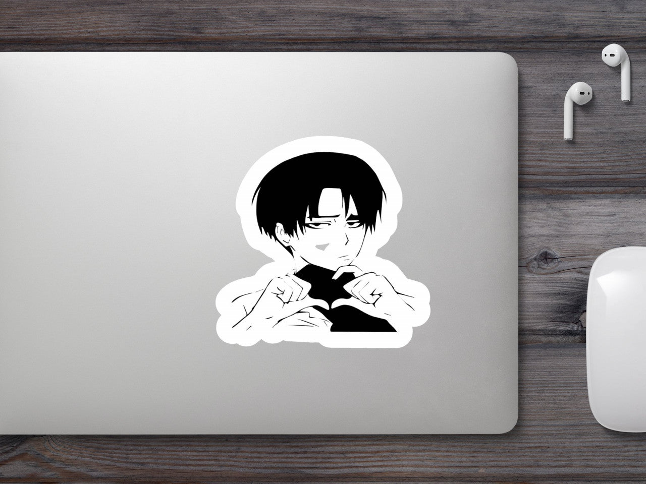 Set 5 bucati, Sticker decorativ, Attack on titan Eren Yager, Rezistent la apa, NO8013, 6 cm, Multicolor