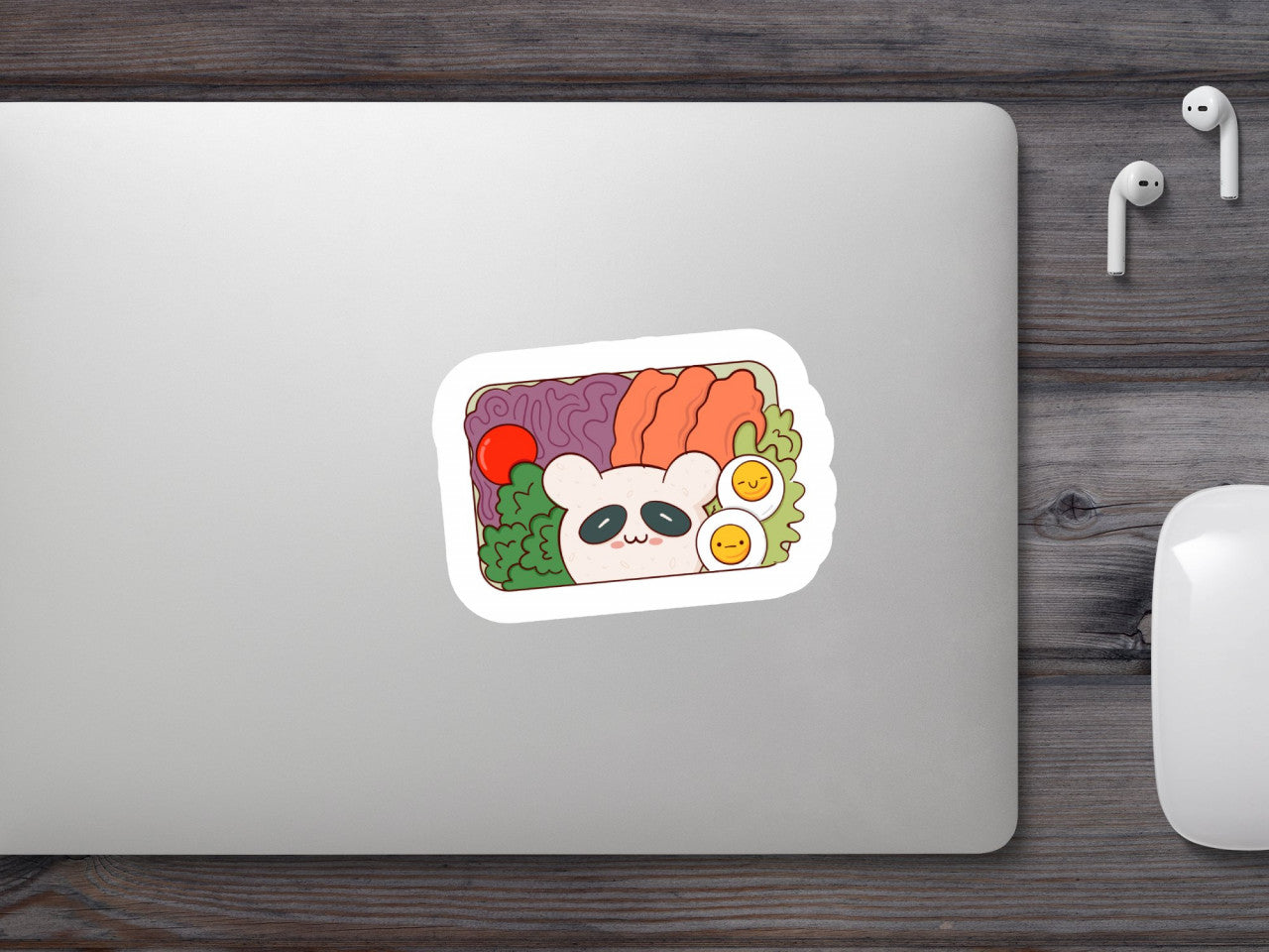 Set 5 bucati, Sticker decorativ, Bento ursulet, Rezistent la apa, NO8512, 6 cm, Multicolor