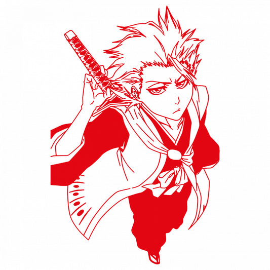 Set 5 bucati, Sticker decorativ, Bleach Toshiro Hitsugaya Anime, Rezistent la apa, NO8581, 6 cm, Multicolor