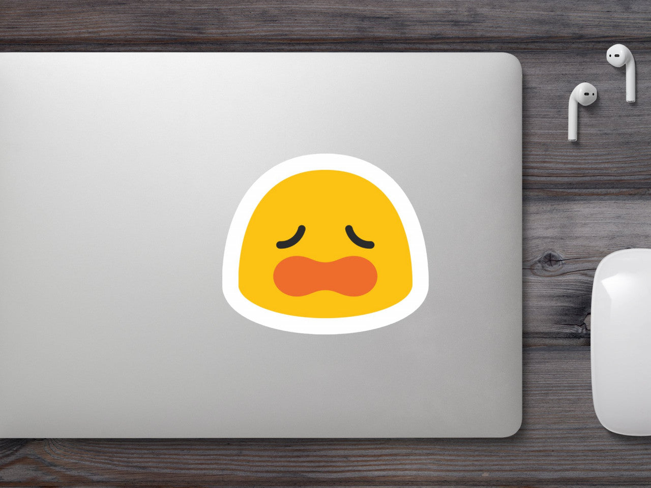 Set 5 bucati, Sticker decorativ, Chip obosit Meme, Rezistent la apa, NO8818, 6 cm, Multicolor