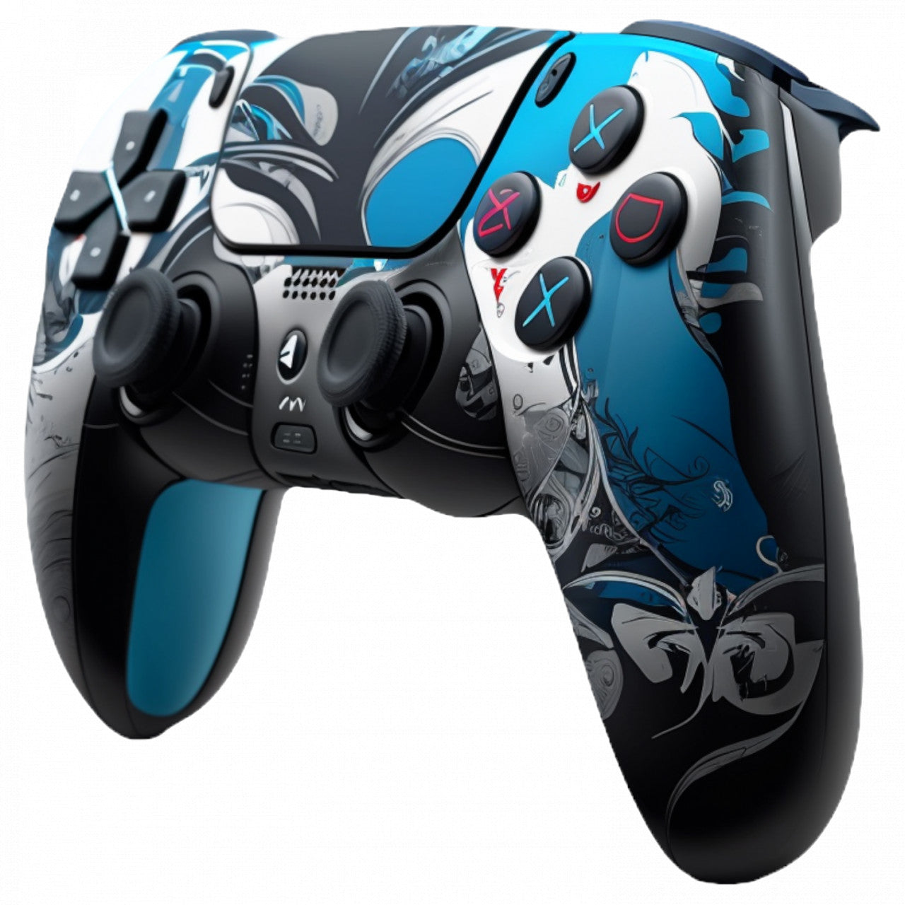 Set 5 bucati, Sticker decorativ, Controller PlayStation 5 cu desene metalizate, Rezistent la apa, NO8878, 6 cm, Multicolor
