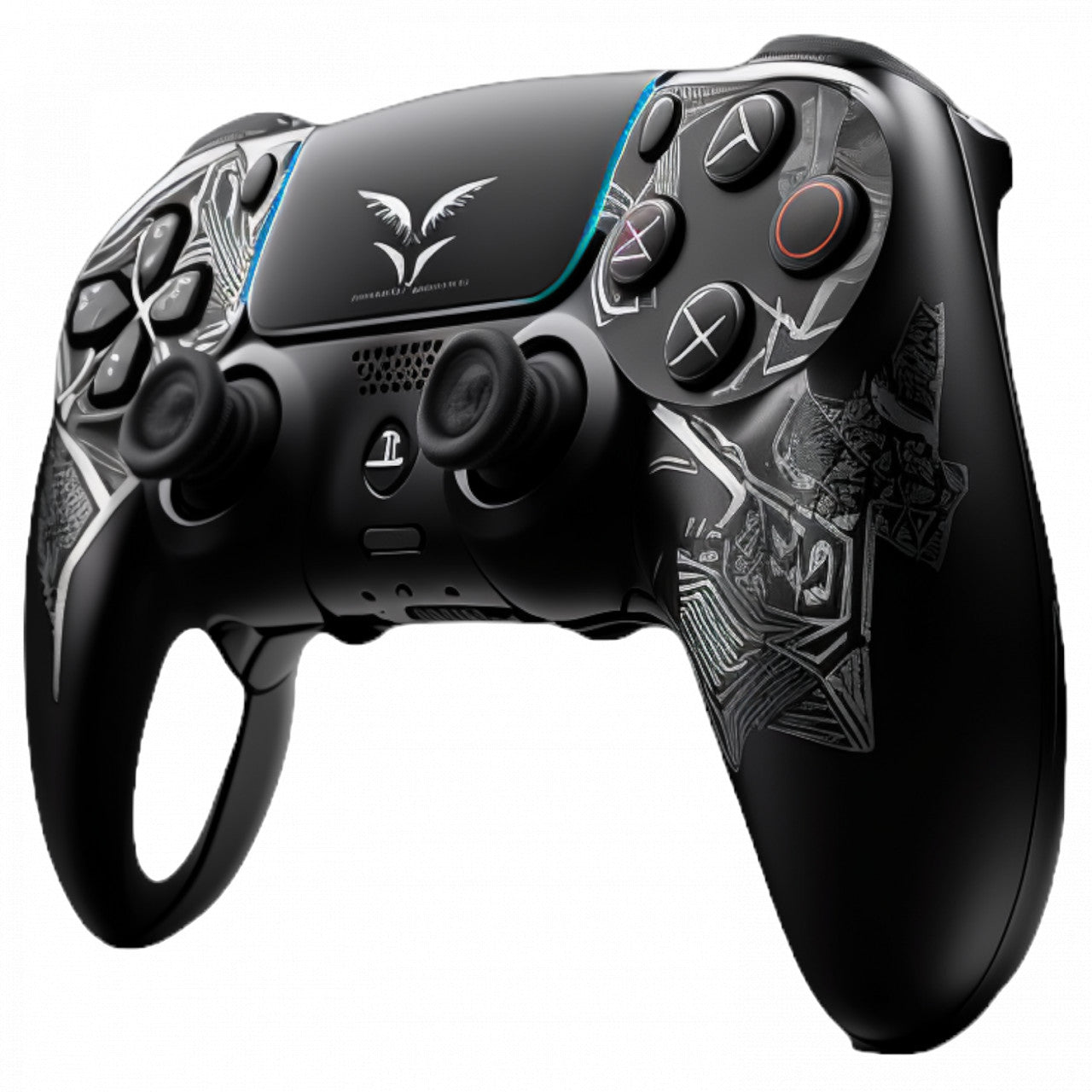 Set 5 bucati, Sticker decorativ, Controller ps5 desen cu aripioare, Rezistent la apa, NO8880, 6 cm, Multicolor