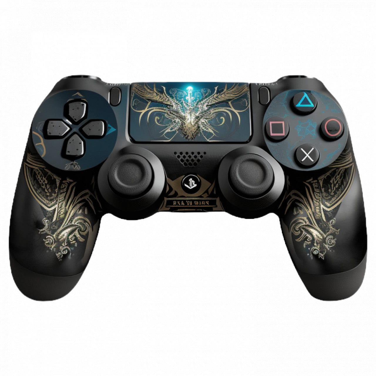 Set 5 bucati, Sticker decorativ, Controller Sony Playstation 4 jocuri cu motive celtice, Rezistent la apa, NO8881, 6 cm, Multicolor