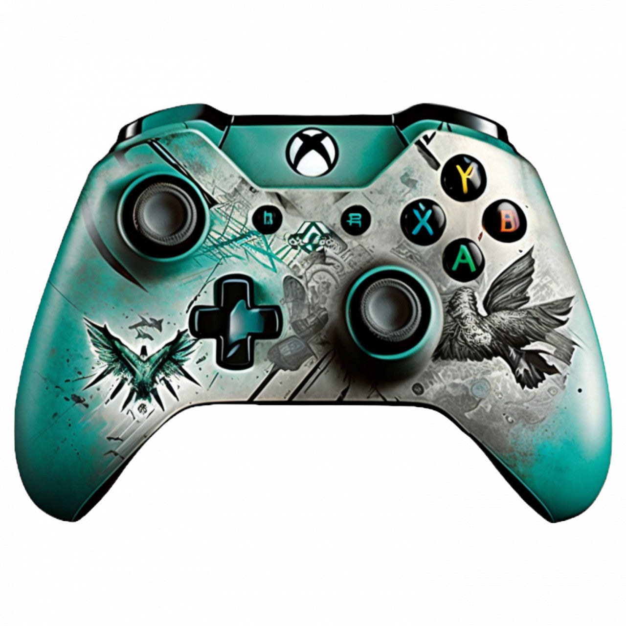 Set 5 bucati, Sticker decorativ, Controller Xbox jocuri cu motive abstracte, Rezistent la apa, NO8883, 6 cm, Multicolor