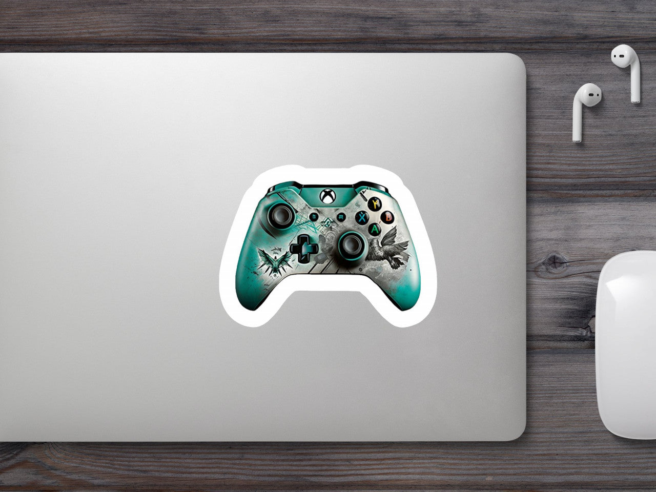 Set 5 bucati, Sticker decorativ, Controller Xbox jocuri cu motive abstracte, Rezistent la apa, NO8883, 6 cm, Multicolor