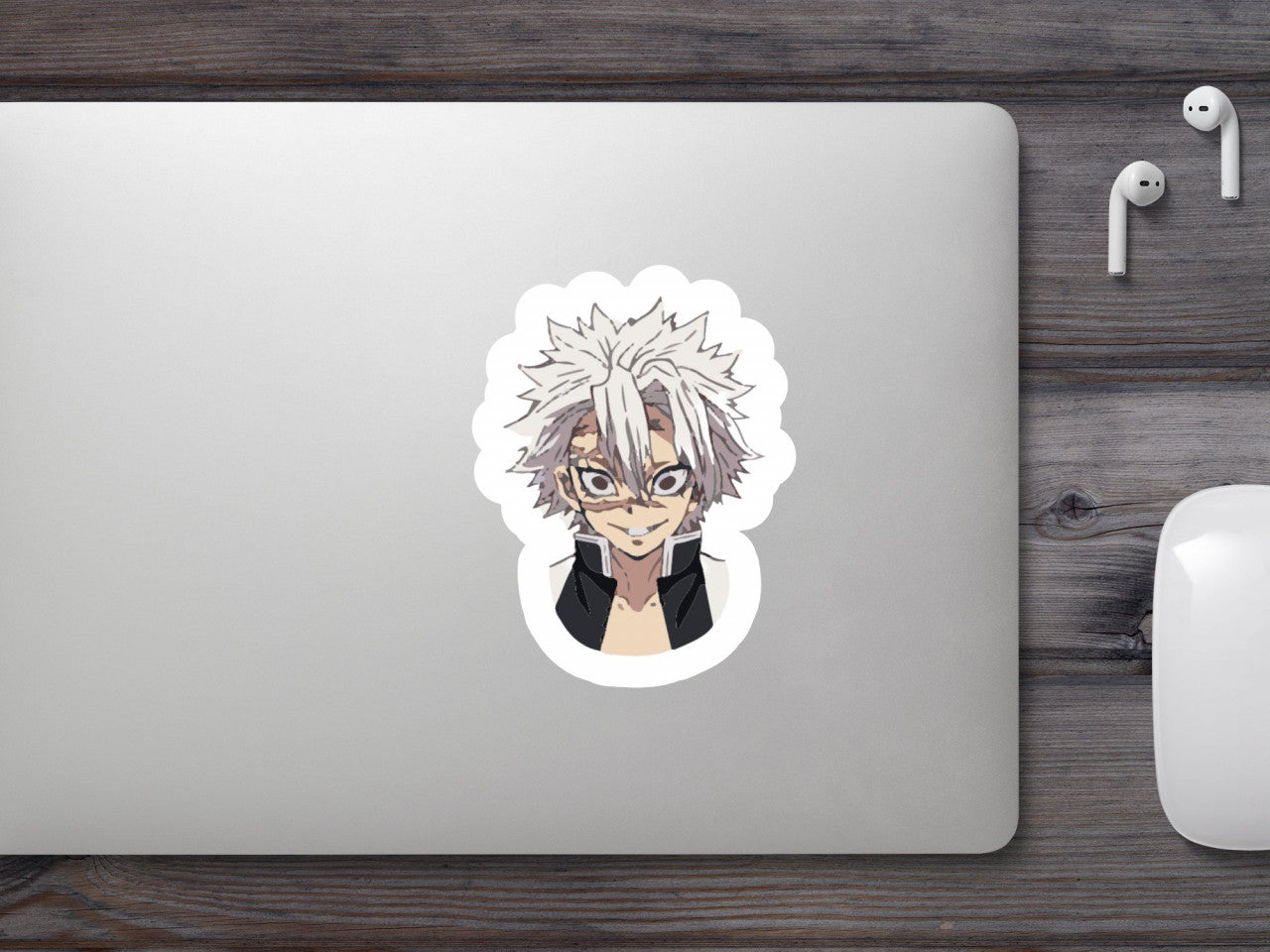 Set 5 bucati, Sticker decorativ, Demon Slayer Sanemi Shinazugawa anime, Rezistent la apa, NO8986, 6 cm, Multicolor