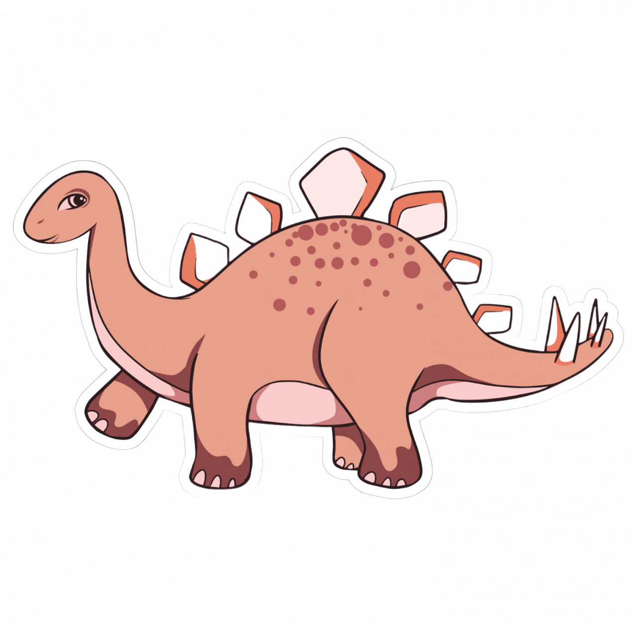 Set 5 bucati, Sticker decorativ, Dinozaur Stegosaurus, Rezistent la apa, NO9018, 6 cm, Multicolor