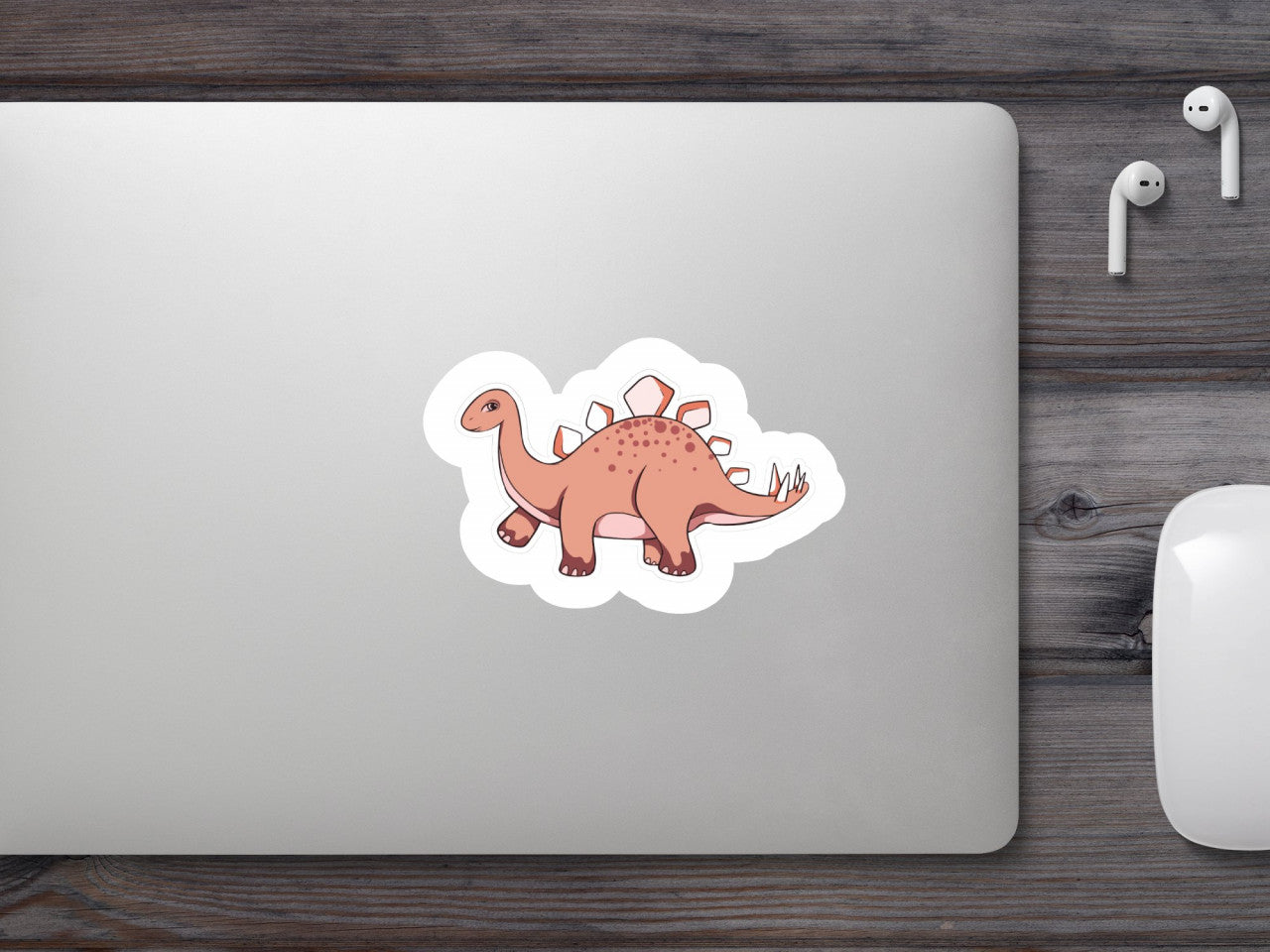 Set 5 bucati, Sticker decorativ, Dinozaur Stegosaurus, Rezistent la apa, NO9018, 6 cm, Multicolor