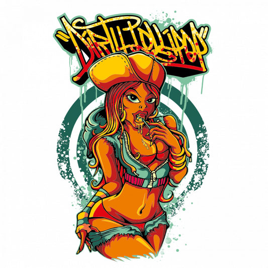 Set 5 bucati, Sticker decorativ, Dirty Lollipop, Rezistent la apa, NO9024, 6 cm, Multicolor