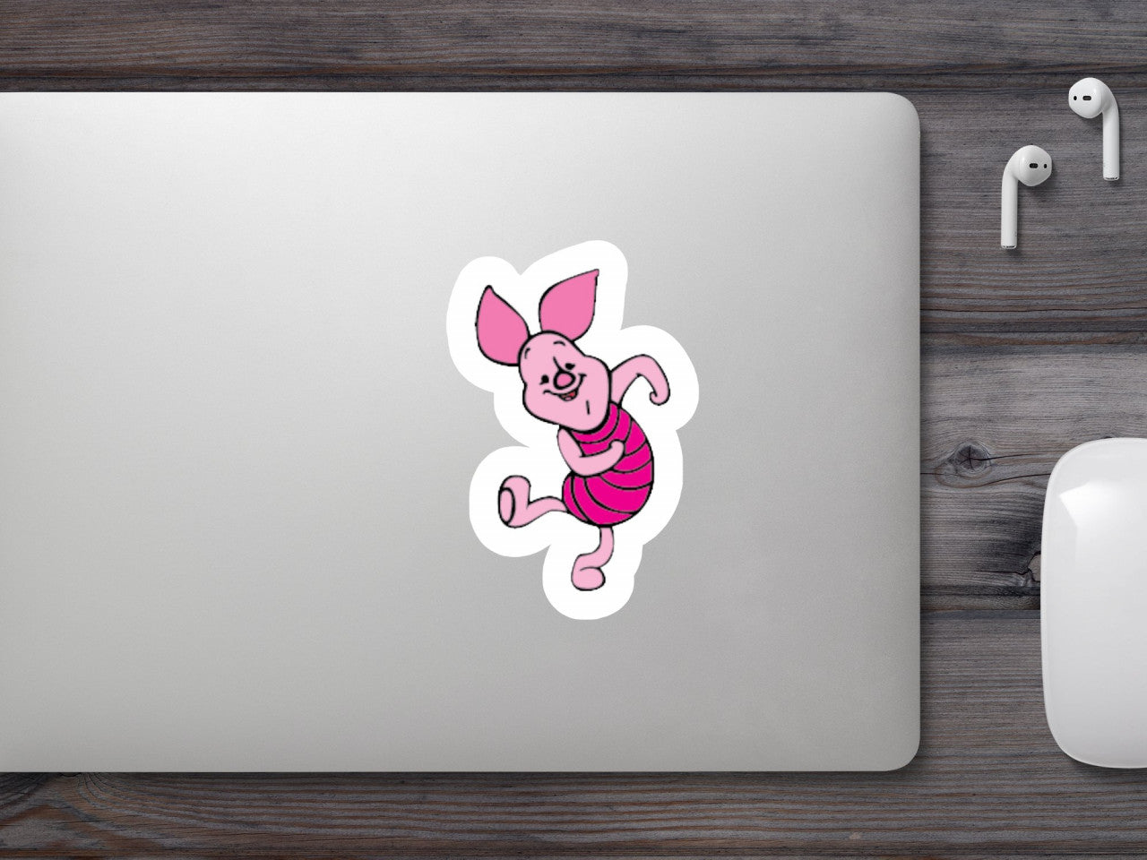 Set 5 bucati, Sticker decorativ, Disney baby Piglet, Rezistent la apa, NO9027, 6 cm, Multicolor