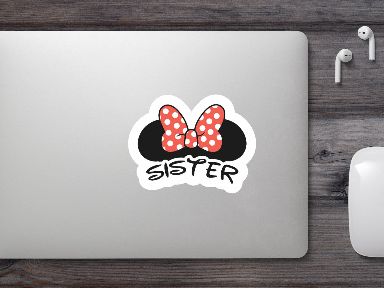 Set 5 bucati, Sticker decorativ, Disney Minnie sister, Rezistent la apa, NO9038, 6 cm, Multicolor