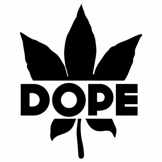 Set 5 bucati, Sticker decorativ, Dope floare de canabis, Rezistent la apa, NO9082, 6 cm, Multicolor