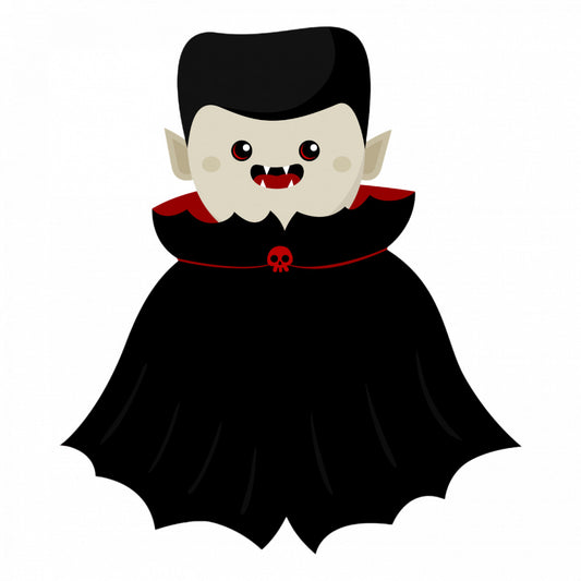 Set 5 bucati, Sticker decorativ, Dracula, Rezistent la apa, NO9090, 6 cm, Multicolor