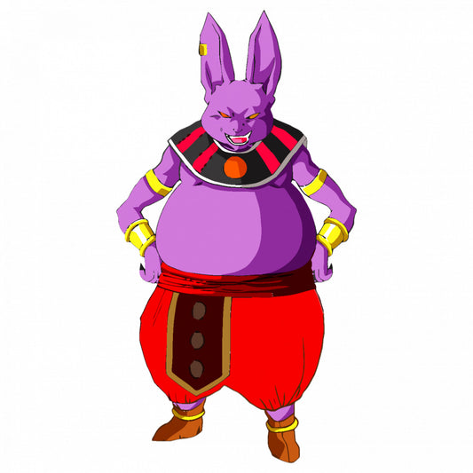 Set 5 bucati, Sticker decorativ, Dragon Ball Champa razand, Rezistent la apa, NO9106, 6 cm, Multicolor