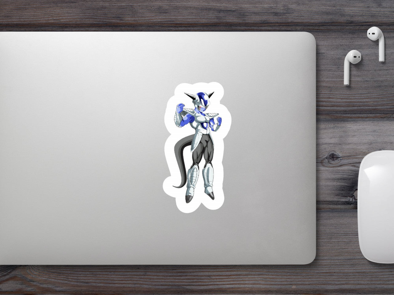 Set 5 bucati, Sticker decorativ, Dragon Ball Frieza ataca, Rezistent la apa, NO9112, 6 cm, Multicolor