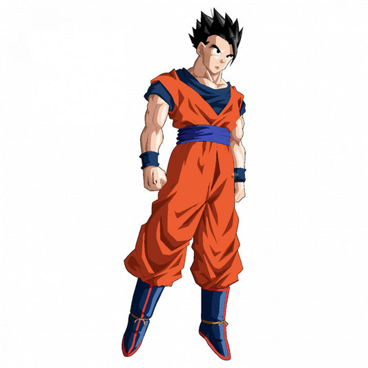 Set 5 bucati, Sticker decorativ, Dragon Ball Gohan amenintator, Rezistent la apa, NO9116, 6 cm, Multicolor