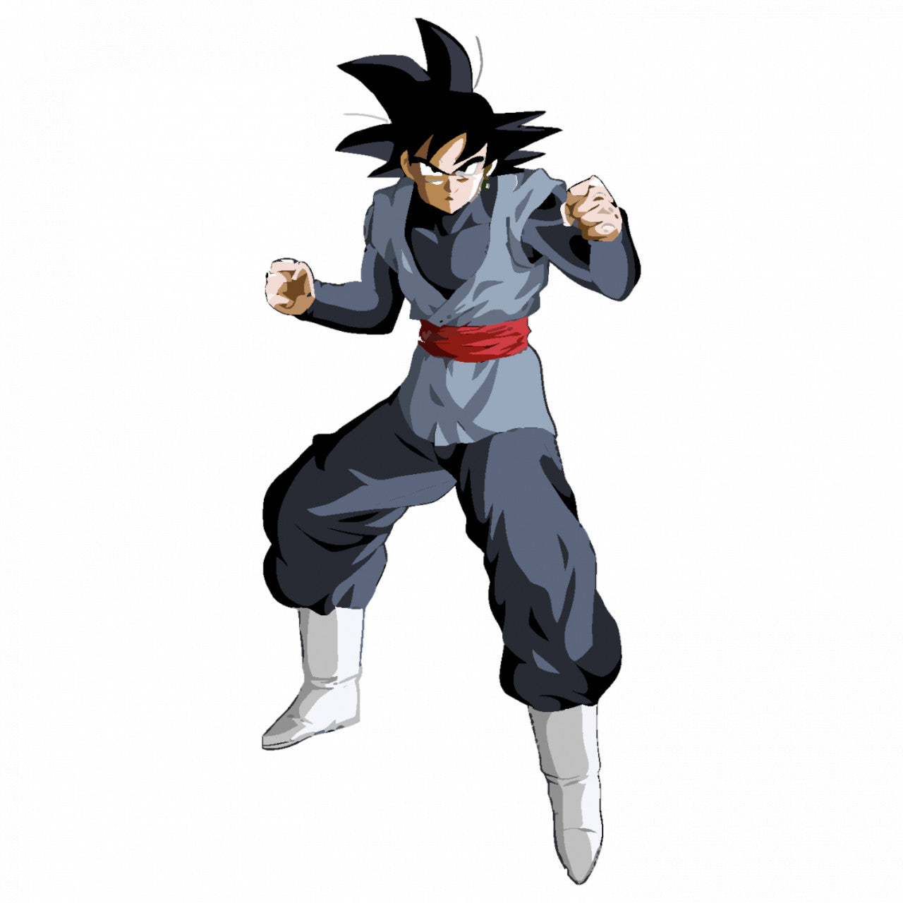 Set 5 bucati, Sticker decorativ, Dragon Ball Goku pozitia de lupta 2, Rezistent la apa, NO9120, 6 cm, Multicolor