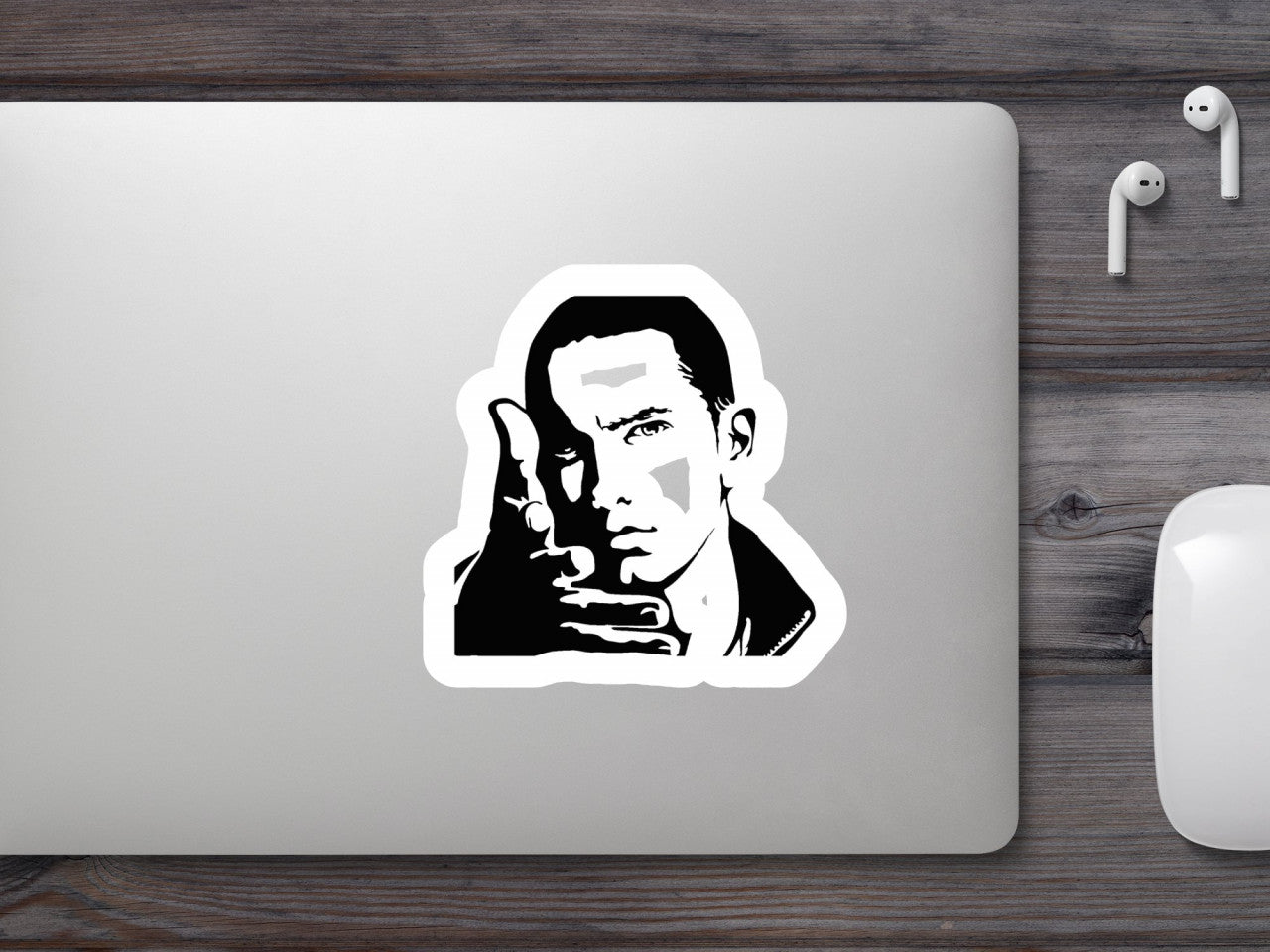 Set 5 bucati, Sticker decorativ, Eminem, Rezistent la apa, NO9198, 6 cm, Multicolor
